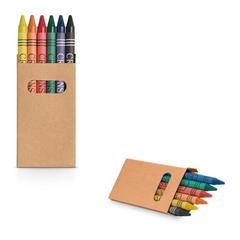 Vue générale Boîte avec 6 crayons de cire - Eagle | Krokrodeal