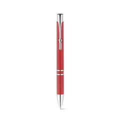 Vue Stylo bille en paille de blé et ABS avec attache - Beta wheat de couleur rouge| Krokrodeal