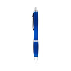 Vue Stylo bille en 100% rPET avec attache métallique - Swing rpet de couleur bleu| Krokrodeal