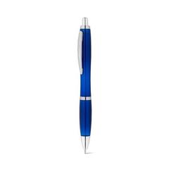 Vue Stylo bille en 100% rPET avec attache métallique - Swing rpet de couleur bleu| Krokrodeal