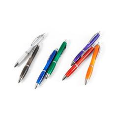 Vue générale Stylo bille en 100% rPET avec attache métallique - Swing rpet | Krokrodeal
