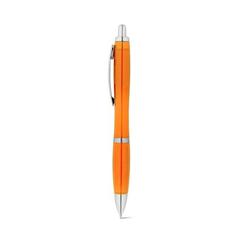 Vue Stylo bille en 100% rPET avec attache métallique - Swing rpet de couleur orange| Krokrodeal