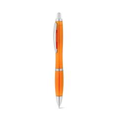 Vue Stylo bille en 100% rPET avec attache métallique - Swing rpet de couleur orange| Krokrodeal
