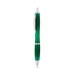 Vue Stylo bille en 100% rPET avec attache métallique - Swing rpet de couleur vert| Krokrodeal