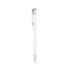 Vue Stylo à bille en 100% aluminium recyclé - Re-beta de couleur blanc| Krokrodeal