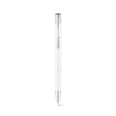 Vue Stylo à bille en 100% aluminium recyclé - Re-beta de couleur blanc| Krokrodeal