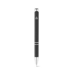 Vue Stylo à bille en 100% aluminium recyclé - Re-beta de couleur noir| Krokrodeal