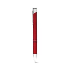 Vue Stylo à bille en 100% aluminium recyclé - Re-beta de couleur rouge| Krokrodeal
