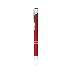 Vue Stylo à bille en 100% aluminium recyclé - Re-beta de couleur rouge| Krokrodeal
