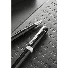 Vue générale Set de roller et stylo en métal avec clip - Douro | Krokrodeal