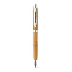 Vue Stylo en bambou avec mécanisme twist - Bahia de couleur beige| Krokrodeal