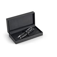 Kit roller et stylo à bille en métal et fibre de carbone avec mécanisme twist - Chess publicitaire pas cher