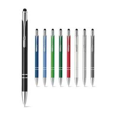 Vue générale Stylo en aluminium avec pointe tactile et clip - Galba | Krokrodeal