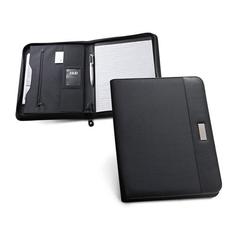 Vue générale Porte-documents A4 en PU et microfibre avec bloc de feuilles lignées - Paszo | Krokrodeal