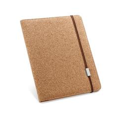 Vue Porte-documents A4 A4 en liège avec bloc de feuilles non lignées - Serpa de couleur beige| Krokrodeal