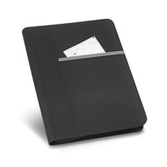 Vue Porte-documents A4 A4 en 600D avec bloc de feuilles lignées - Auster de couleur gris| Krokrodeal