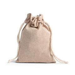 Vue Pochette cadeau en coton recyclé - Gibraltar de couleur beige| Krokrodeal