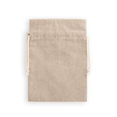 Vue Pochette cadeau en coton recyclé - Gibraltar de couleur beige| Krokrodeal