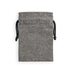Vue Pochette cadeau en coton recyclé - Gibraltar de couleur noir| Krokrodeal