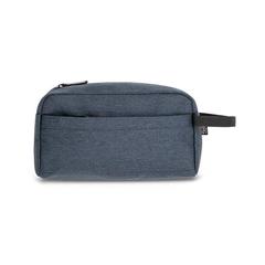 Vue Trousse de toilette em PET (100% rPET) 600D - Repurpose bag de couleur bleu| Krokrodeal