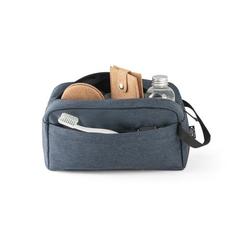 Vue Trousse de toilette em PET (100% rPET) 600D - Repurpose bag de couleur bleu| Krokrodeal