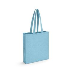 Vue Sac avec coton recyclé (140 g/m²) - Maracay de couleur bleu| Krokrodeal