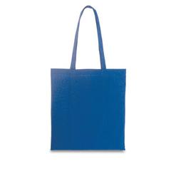 Vue Sac de courses en coton recyclé (180 g/m²) - Cairo de couleur bleu| Krokrodeal