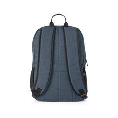 Vue Sac à dos ordinateur en 100% rPET 300D - Business de couleur bleu| Krokrodeal