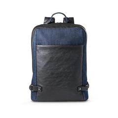 Vue Sac à dos pour ordinateur portable jusqu'à 15.6" en denim et PU - Divergent backpack i de couleur bleu| Krokrodeal