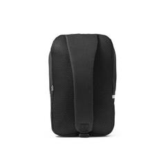 Vue Sac bandoulière en PET (100% rPET) 300D et PET (100% rPET) 600D - Delfos de couleur noir| Krokrodeal