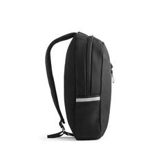 Vue Sac bandoulière en PET (100% rPET) 300D et PET (100% rPET) 600D - Delfos de couleur noir| Krokrodeal