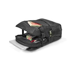 Vue Sac à dos pour ordinateur portable 15.6'' en 840D jacquard et 300D - Zippers bpack de couleur noir| Krokrodeal