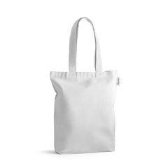 Vue Sac avec coton et coton recyclé (220 g/m²) - Merida de couleur blanc| Krokrodeal