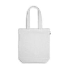 Vue Sac avec coton et coton recyclé (220 g/m²) - Merida de couleur blanc| Krokrodeal