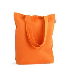 Vue Sac avec coton et coton recyclé (220 g/m²) - Merida de couleur orange| Krokrodeal