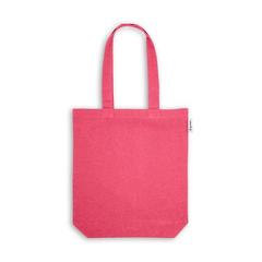 Vue Sac avec coton et coton recyclé (220 g/m²) - Merida de couleur rose| Krokrodeal