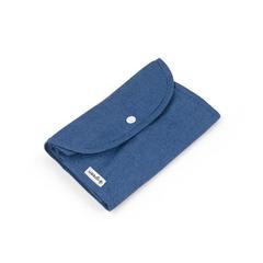 Vue Sac en coton et en coton recyclé (140 g/m²) - Siena de couleur bleu| Krokrodeal