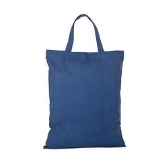 Vue Sac en coton et en coton recyclé (140 g/m²) - Siena de couleur bleu| Krokrodeal
