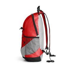 Vue Sac à dos 600D - Turim de couleur rouge| Krokrodeal
