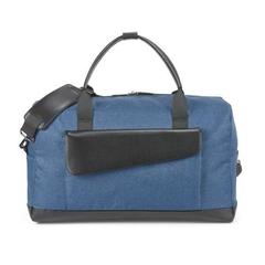 Vue Sac de voyage en polyester cationique 600D et en simili cuir - Motion bag de couleur bleu| Krokrodeal