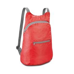 Vue Sac à dos pliable en 210D ripstop - Barcelona de couleur rouge| Krokrodeal
