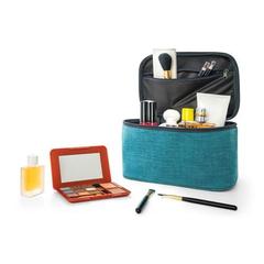Vue Trousse de toilette 300D - Eliza de couleur bleu| Krokrodeal