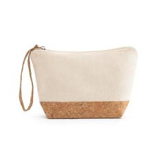 Vue Trousse de toilette 100% coton et liège - Blanchett de couleur beige| Krokrodeal