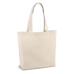 Vue Sac 100% coton canvas (280 g/m²) - Beto de couleur beige| Krokrodeal
