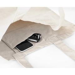 Vue Sac 100% coton canvas (280 g/m²) - Beto de couleur beige| Krokrodeal