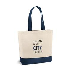 Vue Sac 100% coton canvas (280 g/m²) - Edmonton de couleur bleu| Krokrodeal
