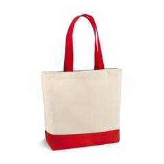Vue Sac 100% coton canvas (280 g/m²) - Edmonton de couleur rouge| Krokrodeal