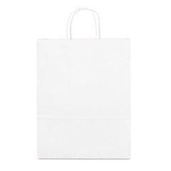 Vue Sac en papier kraft (90 g/m²) - Cabazon de couleur blanc| Krokrodeal