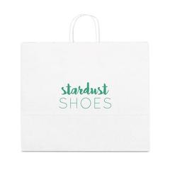 Vue Sac en papier kraft (100 g/m²) - Kelly de couleur blanc| Krokrodeal