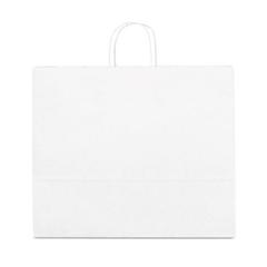 Vue Sac en papier kraft (100 g/m²) - Kelly de couleur blanc| Krokrodeal